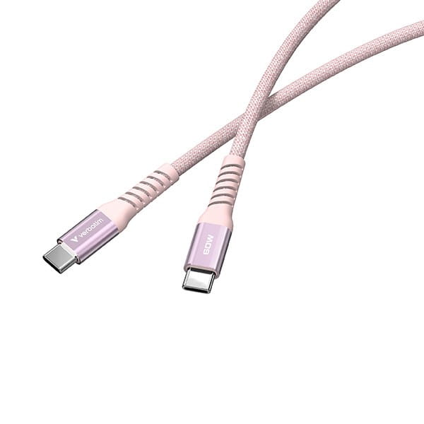 Verbatim USB kabel USB C (M) - USB C (M), 60W, 1.2m, magnetyczny, różowy, box, 31853