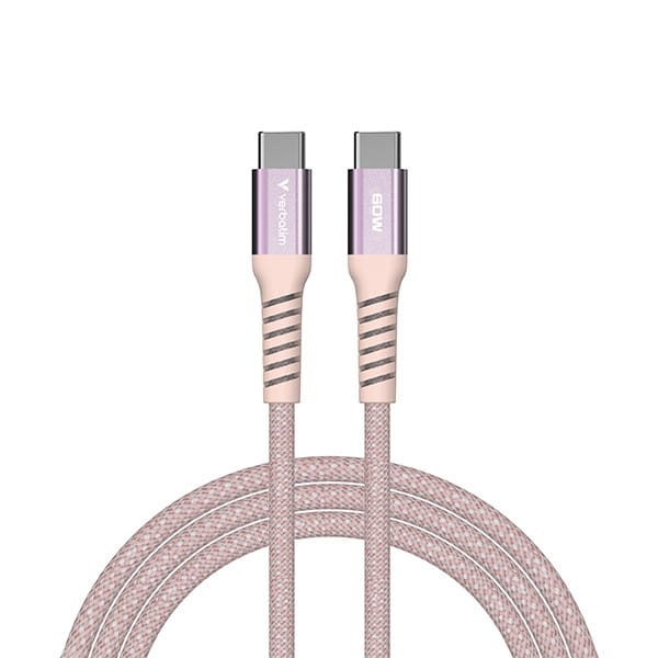 Verbatim USB kabel USB C (M) - USB C (M), 60W, 1.2m, magnetyczny, różowy, box, 31853