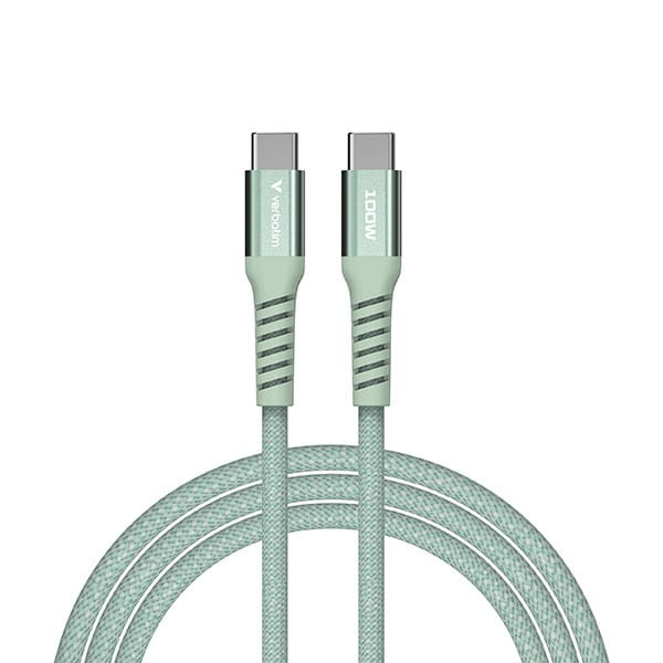 Verbatim USB kabel USB C (M) - USB C (M), 100W, 1.2m, magnetyczny, zielony, box, 31855
