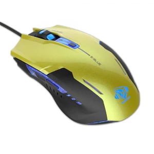 Mysz przewodowa USB, E-blue Auroza G, zielona, optyczna, 3000DPI, EOL