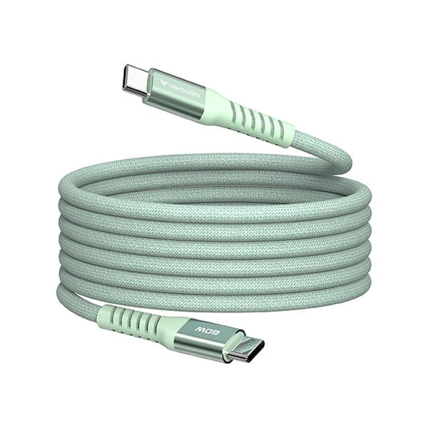 Verbatim USB kabel USB C (M) - USB C (M), 60W, 1.2m, magnetyczny, zielony, box, 31864