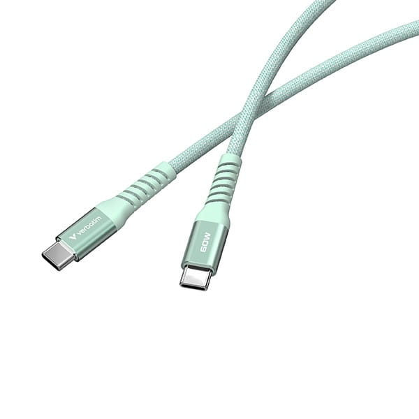 Verbatim USB kabel USB C (M) - USB C (M), 60W, 1.2m, magnetyczny, zielony, box, 31864