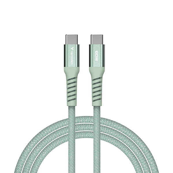 Verbatim USB kabel USB C (M) - USB C (M), 60W, 1.2m, magnetyczny, zielony, box, 31864
