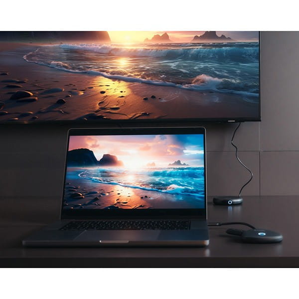 Bezprzewodowy adapter USB-C z koncentratorem WDA02 Share My Screen 4K 32147, czarny, długość przewodu 15cm, Verbatim