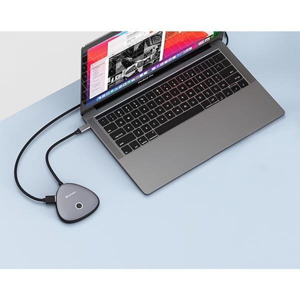 Bezprzewodowy adapter USB-C z koncentratorem WDA02 Share My Screen 4K 32147, czarny, długość przewodu 15cm, Verbatim