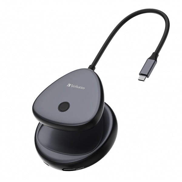 Bezprzewodowy adapter USB-C z koncentratorem WDA02 Share My Screen 4K 32147, czarny, długość przewodu 15cm, Verbatim