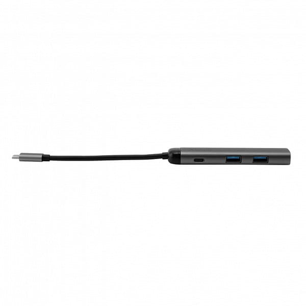 USB (3.1) hub 4-port, 49140, szara, długość przewodu 15cm, Verbatim, adapter USB C na 1x USB C, 1x USB A(3.0), 1x HDMI