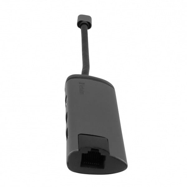 USB (3.1) hub 5-port, 49141, szara, długość przewodu 15cm, Verbatim, adapter USB C na USB C, 1x USB A, HDMI, ETHERNET