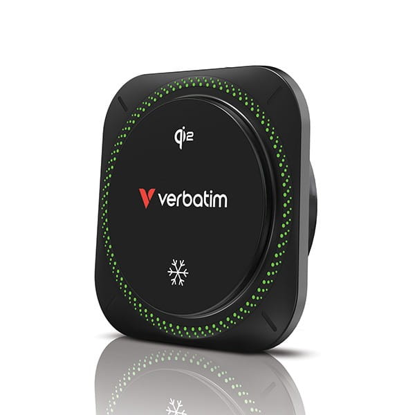 Verbatim - uchwyt do telefonu do samochodu, z ładowarką indukcyjną, technologi Qi, czarna