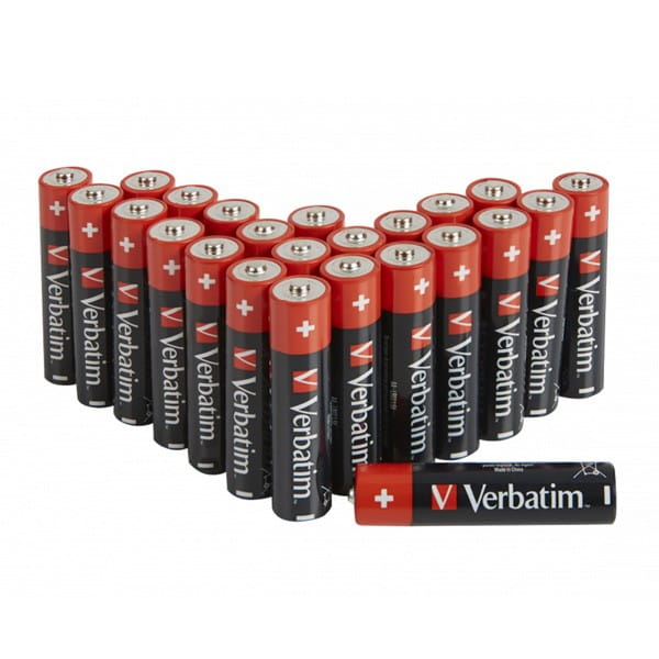 Bateria alkaliczna, AA-LR6 Mignon, AA, 1.5V, Verbatim, blistr, 20-pack, 49877