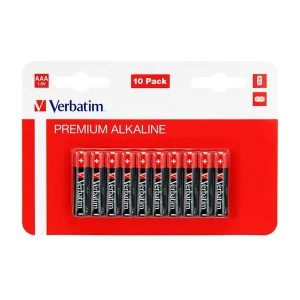 Bateria alkaliczna, AAA (LR03), AAA, 1.5V, Verbatim, blistr, 10-pack, 49874