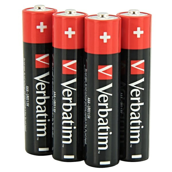 Bateria alkaliczna, AAA (LR03), AAA, 1.5V, Verbatim, blistr, 4-pack, 49920