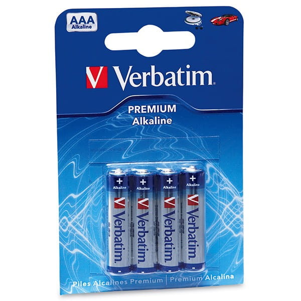 Bateria alkaliczna, AAA (LR03), AAA, 1.5V, Verbatim, blistr, 4-pack, 49920