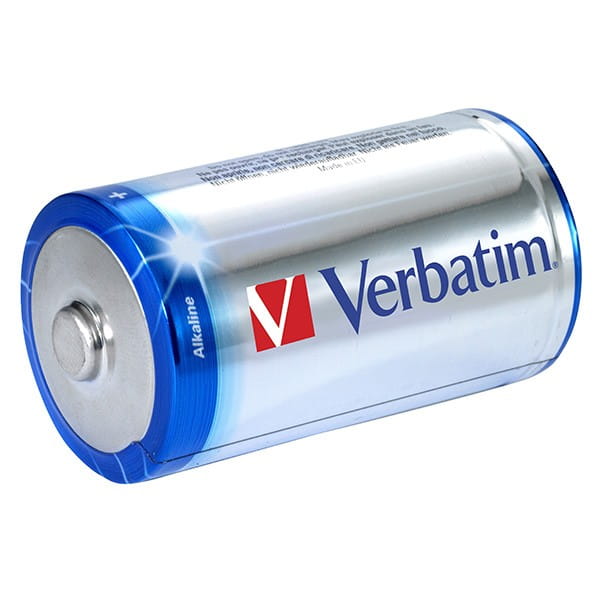 Bateria alkaliczna, LR20, ogniwo typ D, 1.5V, Verbatim, blistr, 2-pack, 49923, ogniwo format D