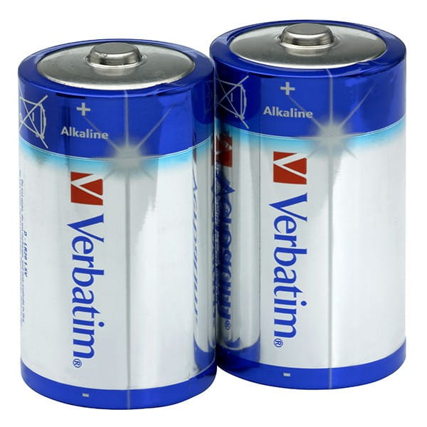 Bateria alkaliczna, LR20, ogniwo typ D, 1.5V, Verbatim, blistr, 2-pack, 49923, ogniwo format D