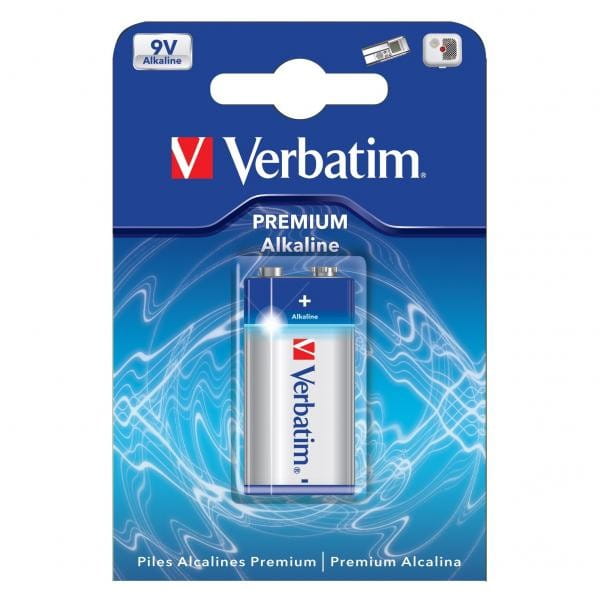 Bateria alkaliczna, R61, R61, 9V, Verbatim, blistr, 1-pack, 49924