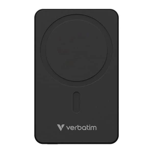 Verbatim, powerbank z ładowaniem bezprzewodowym, 5V, ładowanie telefonu, 32227, 10000mAh, Mocowanie magnetyczne, Czarny