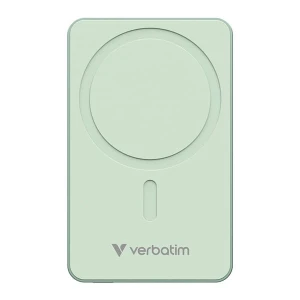 Verbatim, powerbank z ładowaniem bezprzewodowym, 5V, ładowanie telefonu, 32228, 10000mAh, Mocowanie magnetyczne, Zielony