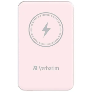 Verbatim, powerbank z ładowaniem bezprzewodowym, 5V, ładowanie telefonu, 32243, 5 000mAh, Mocowanie magnetyczne, różowa