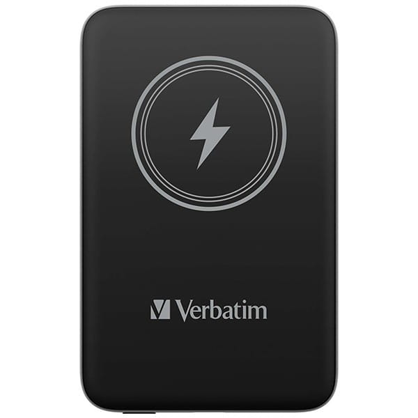 Verbatim, powerbank z ładowaniem bezprzewodowym, 5V, ładowanie telefonu, 32245, 10 000mAh, Mocowanie magnetyczne, czarna