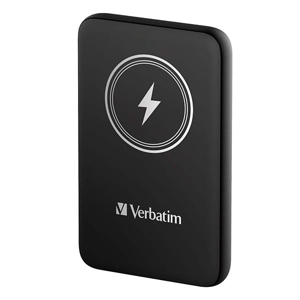 Verbatim, powerbank z ładowaniem bezprzewodowym, 5V, ładowanie telefonu, 32245, 10 000mAh, Mocowanie magnetyczne, czarna