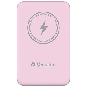 Verbatim, powerbank z ładowaniem bezprzewodowym, 5V, ładowanie telefonu, 32248, 10 000mAh, Mocowanie magnetyczne, różowa
