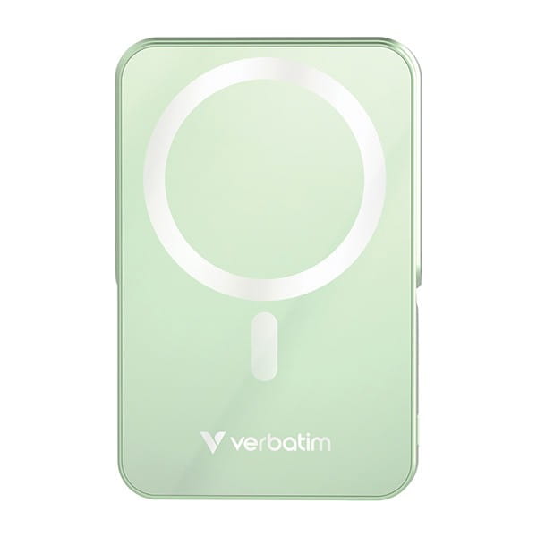 Verbatim, powerbank z ładowaniem bezprzewodowym, 5V, ładowanie telefonu, 32259, 10 000mAh, Mocowanie magnetyczne, zielona