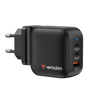 Verbatim, Ładowarka GaN USB 3.0, USB C, szara, 70W, wymienne końcówki  C,G,A