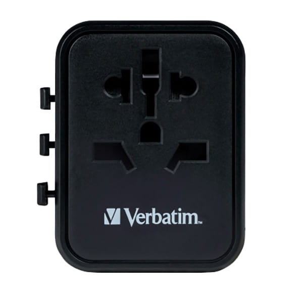 Verbatim, Adapter podróżny World-to-World Verbatim UTA-01 USB-A, czarny, 12 W