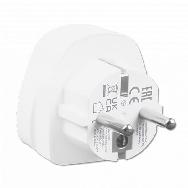 Verbatim, Adapter podróżny World-to-Europe WTEU-02 biały