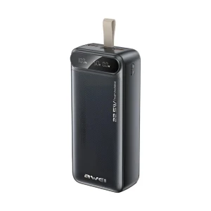 Powerbank Awei PA-12 30000mAh 22,5W 2xUSB-A 1xUSB-C 1xmicroUSB czarny
