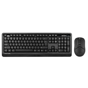A4Tech FG1012, Zestaw klawiatur z myszą optyczną bezprzewodową, AA, CZ, klasyczna, 2.4 [Ghz], bezprzewodowa, czarna