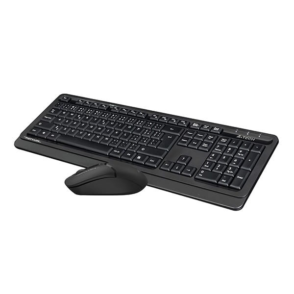 A4Tech FG1012, Zestaw klawiatur z myszą optyczną bezprzewodową, AA, CZ, klasyczna, 2.4 [Ghz], bezprzewodowa, czarna
