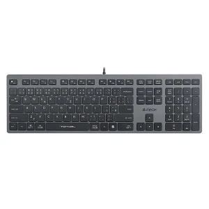 A4Tech FX50, Klawiatura CZ, klasyczna, niski profil rodzaj przewodowa (USB), szara