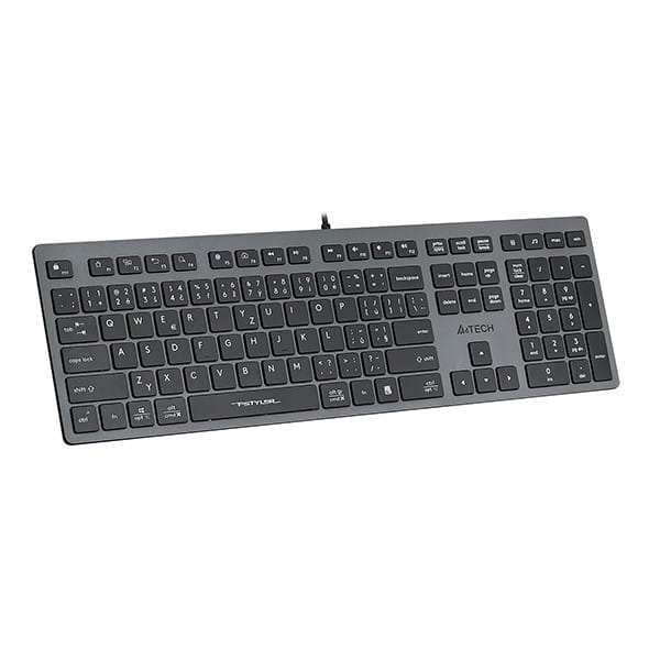 A4Tech FX50, Klawiatura CZ, klasyczna, niski profil rodzaj przewodowa (USB), szara