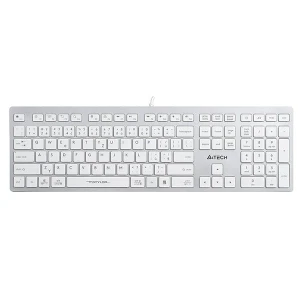 A4Tech FX50, Klawiatura CZ, klasyczna, niski profil rodzaj przewodowa (USB), biała