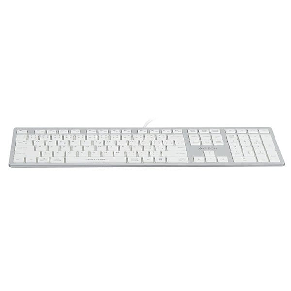 A4Tech FX50, Klawiatura CZ, klasyczna, niski profil rodzaj przewodowa (USB), biała
