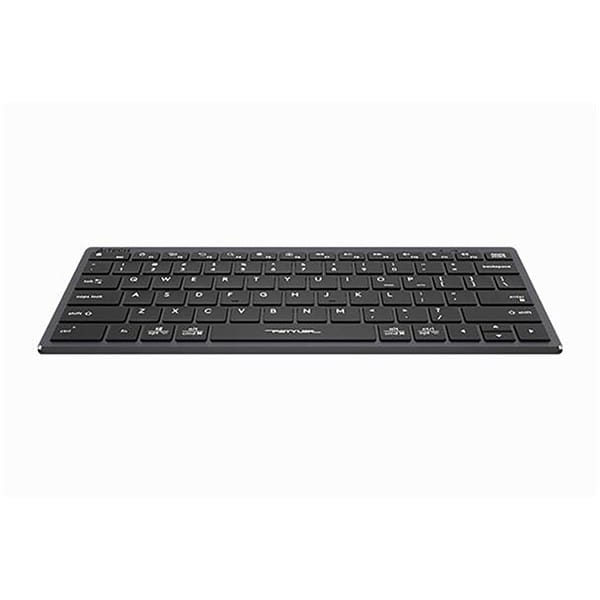 A4Tech FX51, Klawiatura CZ, bez bloku numerycznego, niski profil rodzaj przewodowa (USB), szara