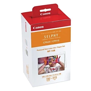 Canon RP-108 papier + ink, RP-108, foto papier, połysk, termo typ 8568B001, biały, SELPHY CP820, CP910, CP1000, CP1200, CP1300, 10
