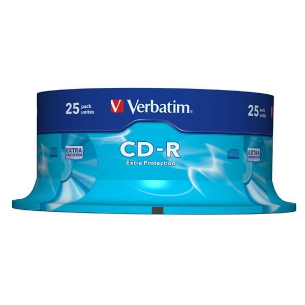 Verbatim CD-R, 43432, Extra Protection, 25-pack, 700MB, 52x, 80min., 12cm, bez możliwości nadruku, cake box, do archiwizacji danyc