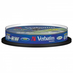 Verbatim CD-RW, 43480, SERL Scratch Resistant, 10-pack, 700MB, 12x, 80min., 12cm, bez możliwości nadruku, cake box, do archiwizacj