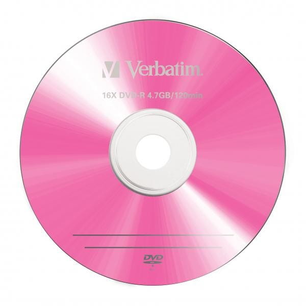 Verbatim DVD-R, Colour, 43557, 4.7GB, 16x, slim box, 5-pack, bez możliwości nadruku, 12cm, do archiwizacji danych