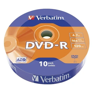 Verbatim DVD-R, Matt Silver, 43729, 4.7GB, 16x, cake box, 10-pack, bez możliwości nadruku, 12cm, do archiwizacji danych