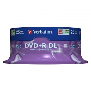 Verbatim DVD+R DL, Double Layer Matt Silver, 43757, 8.5GB, 8x, spindle, 25-pack, 12cm, do archiwizacji danych