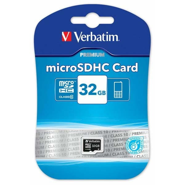 Verbatim Karta  pamięci Micro Secure Digital Card Premium, 32GB, micro SDHC, 44013, UHS-I U1 (Class 10)