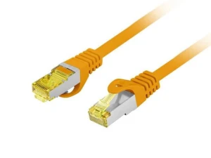 Patchcord Lanberg S/FTP kat.6A 0,25m LSZH CU fluke passed pomarańczowy