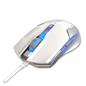 Mysz przewodowa USB, E-blue Auroza G, biała, optyczna, 3000DPI, EOL