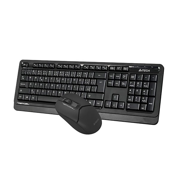 A4Tech FG1012S, Zestaw klawiatur z myszą optyczną bezprzewodową, CZ, 2.4 [Ghz], czarna