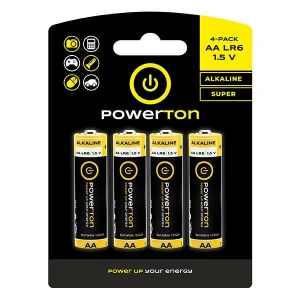 Bateria alkaliczna, AA (LR6), AA, 1.5V, Powerton, blistr, 4-pack