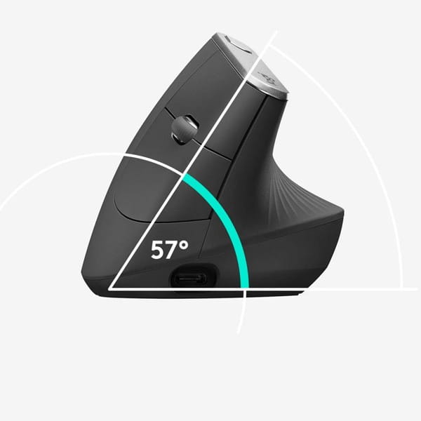 Mysz Logitech MX Vertical, szara, optyczna, 4000DPI, Tri-Mode